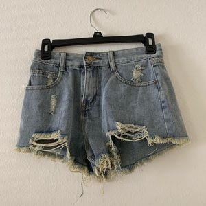 Denim shorts